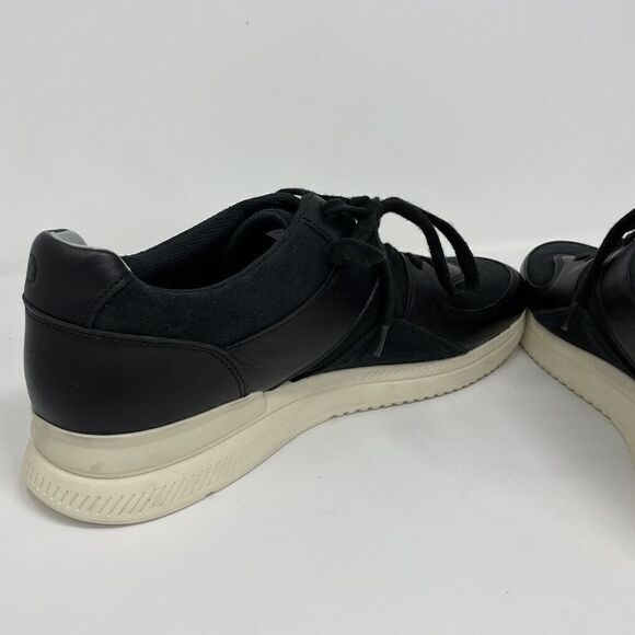 EVERLANE Mens The Trainer Lace-Up Black Leather Sneakers EUC Sz 13 - Picture 5 of 11